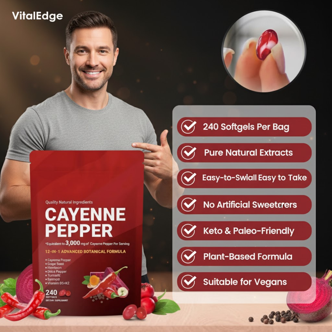 VitalEdge Cayenne Pepper Softgels