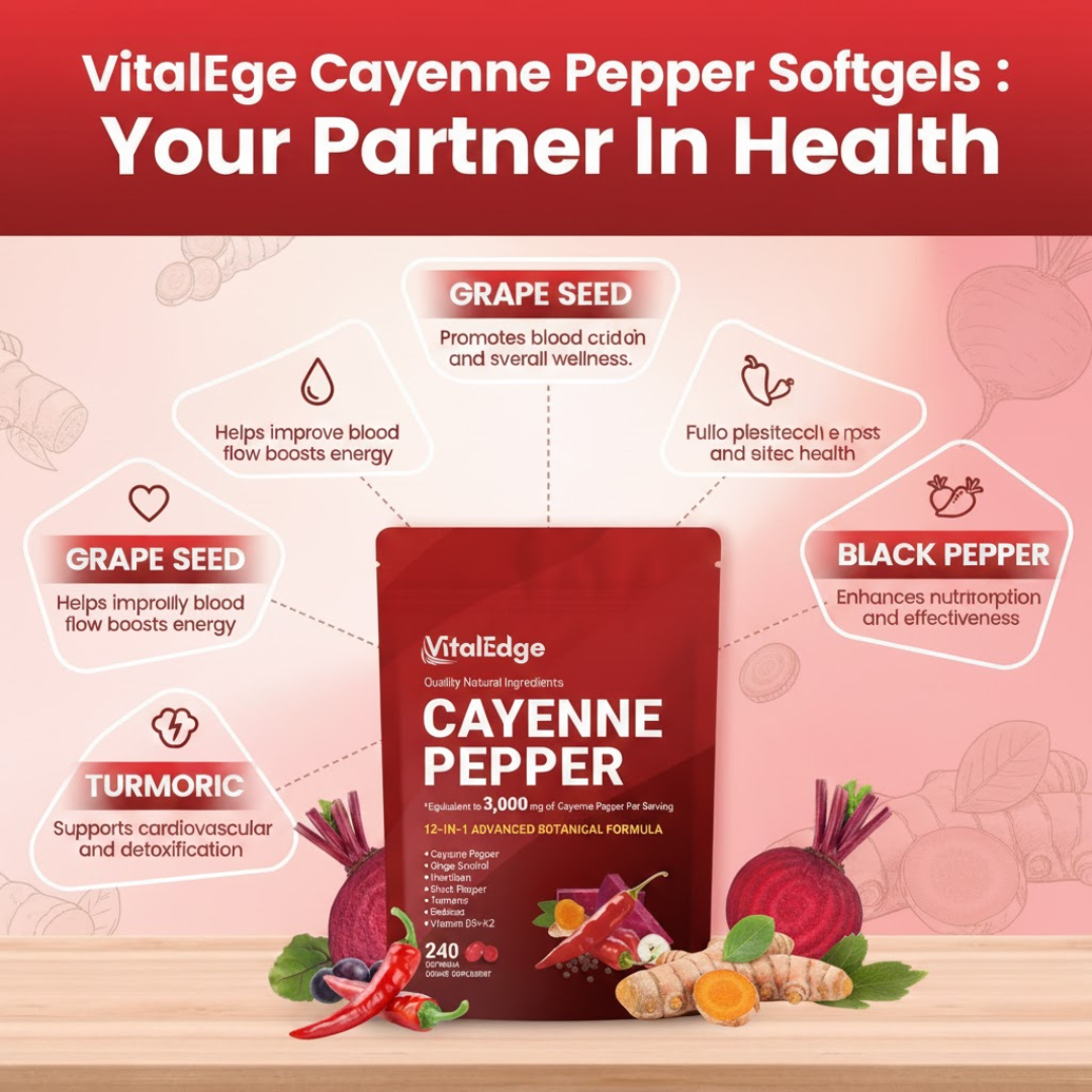 VitalEdge Cayenne Pepper Softgels